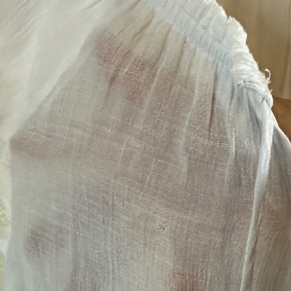 NAIF Flutter Sleeve White Mini Dress - Picture 4 of 5